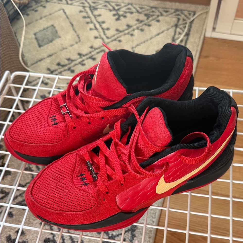 Nike Red and Gold Sneakers